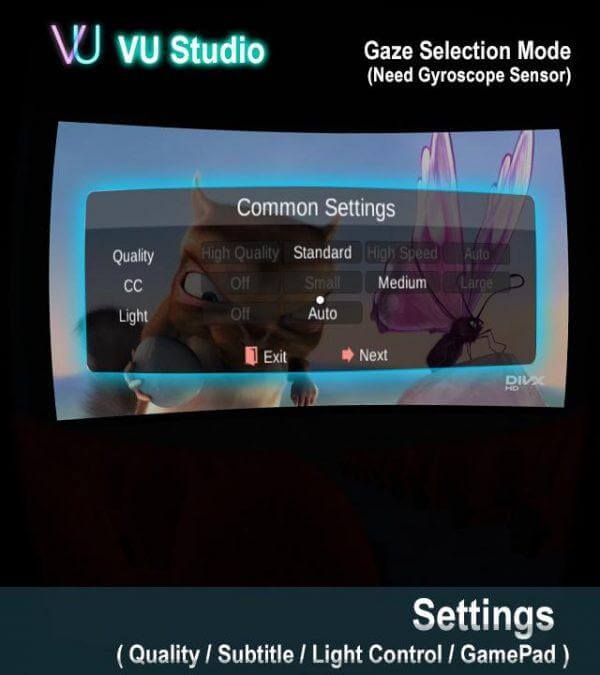 VU Cinema VR 3D Video Player